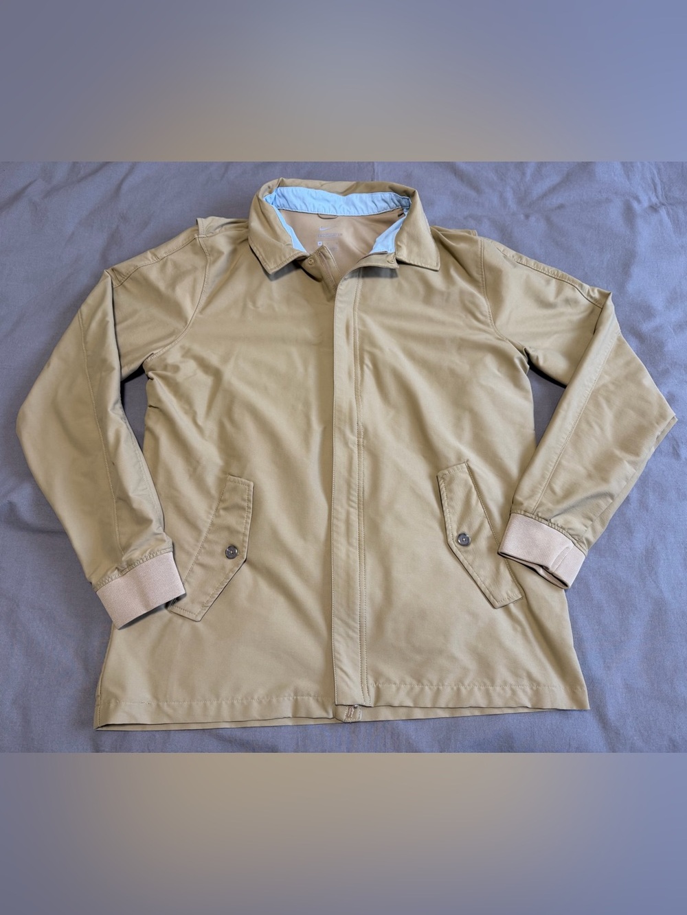 Nike Golf Repel Player Jacket Water Repellent Parachute Beige Men's Size M